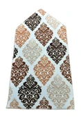 Büyük Boy 75x140cm, Mihraplı, Yumuşak Dokulu Seccade-Kahve Krem - 1