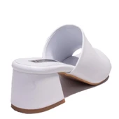 Dagoster DZA07-811304C Beyaz Klasik Topuklu Kadın Terlik - 4