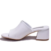 Dagoster DZA07-811304C Beyaz Klasik Topuklu Kadın Terlik - 3