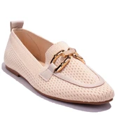 Dagoster DZA07-1181117C Bej Triko Günlük Babet Kadın Ayakkabı - 1