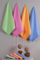 Clean | Microfiber 40x40 Cm 8'li Baklava Desen Cam Temizlik Bezi - 1