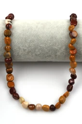 Mookaite Jasper Doğal Taş Dizi 8 x 9 mm Mercimek Kesim - 2