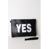 Kadın Vegan Deri Clutch Fermuarlı Siyah Baskılı Omuz Çantası - 4