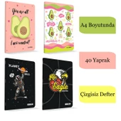 Çınar Uninote A4 40 Yaprak Karton Kapak Dikişli Defter - 3