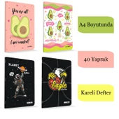 Çınar Uninote A4 40 Yaprak Karton Kapak Dikişli Defter - 4