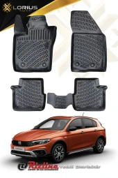 Rizline  Fiat Egea Cross 2020 Uyumlu Sonrası 3d Havuzlu Paspas thumbnail 1