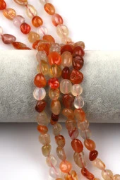 Akik Doğal Taş Dizi 8 x 12 mm Mercimek Kesim thumbnail 1