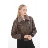 CAT3B (KOYU KAHVE) DERI BAYAN PILOT MONTU - 1