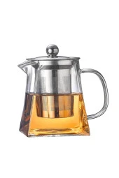 Süzgeçli Cam Demlik Isıya Dayanıklı 950 ML - 1