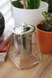 Süzgeçli Cam Demlik Isıya Dayanıklı 950 ML - 7