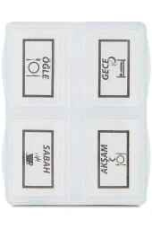 3 Adet - 4 Bölmeli Günlük İlaç Saklama Kutusu - 2