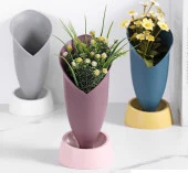 Lale Figürlü Dekoratif Vazo - 3