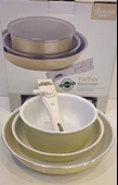 Bondy Amercook Bondy  4 Parça Tava Seti - Krem - 1