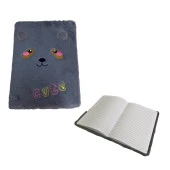 Maxx Fy-3 Cute Pelüş Defter 80 Ypr Çizgili - Gri - 1