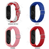 Xiaomi Mi Band 6 Mi Band 5 Kordon Tokalı Örgü Kordon - 5
