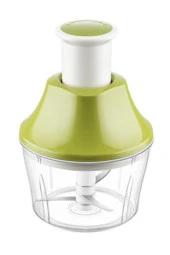 Flosoft Paslanmaz Çelik Bıçak Manuel Doğrayıcı Rondo, 3 Bıçaklı Üstten Basmalı El Robotu 700 ml Yeşil thumbnail 4