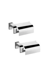 Tema Banyo Premium Kapaklı Tuvalet Kağıtlık 71009 Ikili Paket thumbnail 1