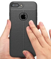 Apple iPhone 8 Plus Kılıf Deri Tarzı Niss Silikon Case - 4