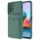 Xiaomi Redmi Note 10 Pro Kılıf Kartlıklı Lens Kapatmalı Kapak - 5