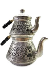 Özel Yapım Eskitme Model Ekstra Kalın Bakır Çaydanlık thumbnail 1