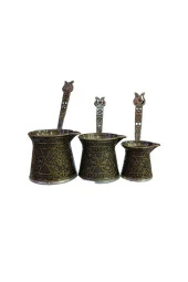Işlemeli Döküm Cezve Seti 3 Lü thumbnail 1