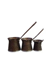 Işlemeli Döküm Cezve Seti 3 Lü thumbnail 1