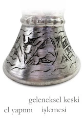 Özel Seri Kapaklı Bakır Cezve Kalın Mırra Cezvesi Nikelajlı thumbnail 4