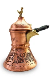 Özel Seri Kapaklı Bakır Cezve Kalın Mırra Cezvesi thumbnail 1