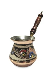 Özel Erzincan El Işlemeli Bakır Cezve 3 Kişilik thumbnail 1