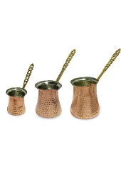 3'lü Takım Bakır Cezve thumbnail 1