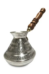 Üzüm Işlemeli Kalın Bakır Cezve Büyük Boy thumbnail 2