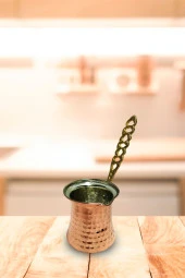 Tek Kişilik Bakır Cezve Maraş El Dövmesi thumbnail 1