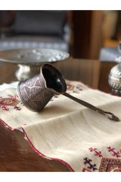 Bakır Tek Kişilik Desenli Cezve thumbnail 1