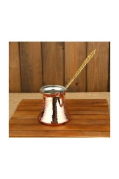 3 Fincanlık Maraş Dövmeli Bakır Cezve, Kahve Cezvesi, Kahve Pişirme Cezvesi - 1