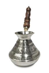 Üzüm Işlemeli Kalın Bakır Cezve No: 3 thumbnail 1