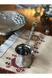 Bakır Dört Kişilik Desenli Cezve thumbnail 2