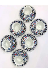 6'lı Topkapı Fincan Takımı Nakışlı Kütahya thumbnail 1