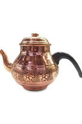 Papatya Desenli Bakır Demlik Semaver Uyumlu thumbnail 1