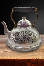 Özel Yapım El Işlemesi Bakır Demlik Kalın Ağır Kalaylı thumbnail 1