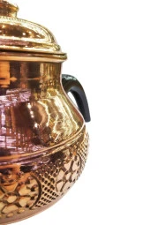 Papatya Desenli Bakır Demlik Semaver Uyumlu thumbnail 2