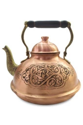 Özel Yapım El Işlemesi Bakır Demlik Kalın Ağır thumbnail 2