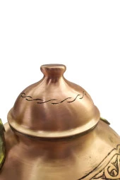 Özel Yapım El Işlemesi Bakır Demlik Kalın Ağır thumbnail 3