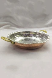 Mini Bakır Çerezlik Kahvaltılık Tabağı - 1
