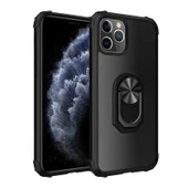 Apple iPhone 11 Pro Max Kılıf Şeffaf Sararmaz Yüzüklü Mola Kapak - 12