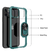 Apple iPhone 11 Pro Max Kılıf Şeffaf Sararmaz Yüzüklü Mola Kapak - 6
