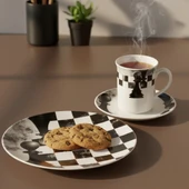 GÜRAL PORSELEN Camelia 3 Parça Çay Takımı Satranç Piyon thumbnail 1