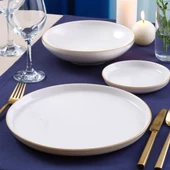 GÜRAL PORSELEN Bilbao 3 Parça Sıngle Yemek Takımı Gold thumbnail 1