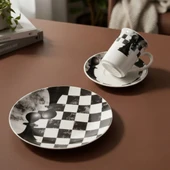 GÜRAL PORSELEN Camelia 3 Parça Çay Takımı Satranç Piyon thumbnail 4