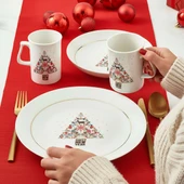 GÜRAL PORSELEN Yeni Yıl Camelia 3 Parça Tek  Kişilik Bone Yemek Takımı - 6268 thumbnail 8
