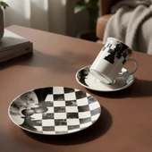 GÜRAL PORSELEN Camelia 3 Parça Çay Takımı Satranç Piyon thumbnail 3